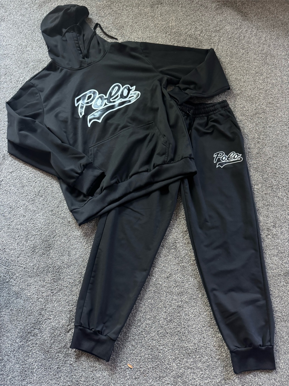 Polo Ralph Lauren Script Logo Double-Knit Hoodie and Jogger Set Hoodie and